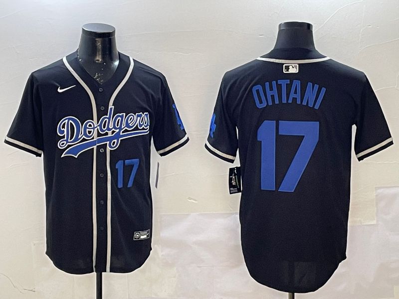 Men Los Angeles Dodgers 17 Ohtani Black Fashion Game 2025 Nike MLB Jersey style 4